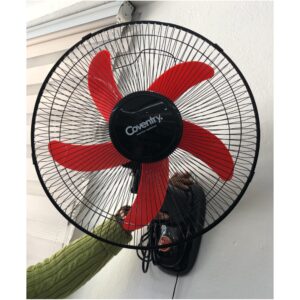 Abanico de Pared Coventry de 16 Pulgadas Rojo Con Negro