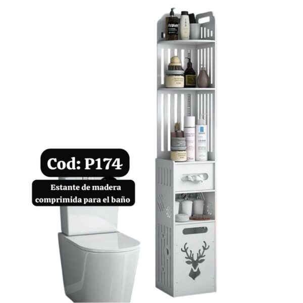 Estante Para el Baño de Madera Comprimida