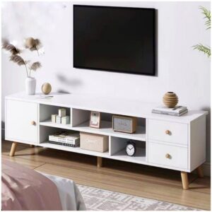 MESA DE TV BLANCA 140 X 30 X 38 CENTIMETROS 1