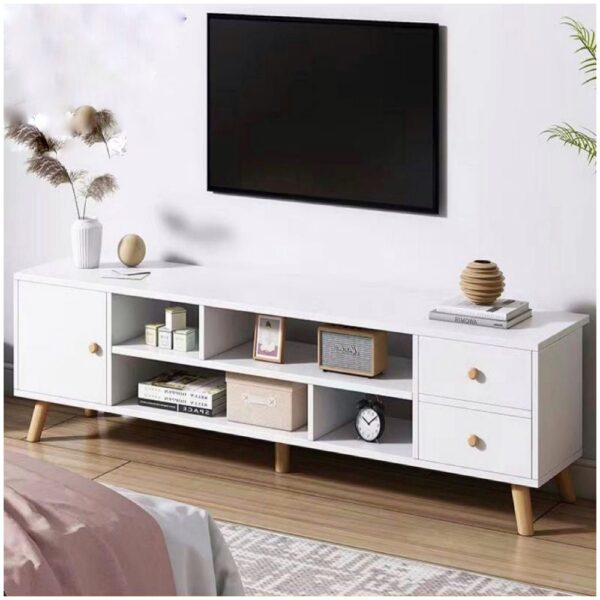 MESA DE TV BLANCA 140 X 30 X 38 CENTIMETROS 1